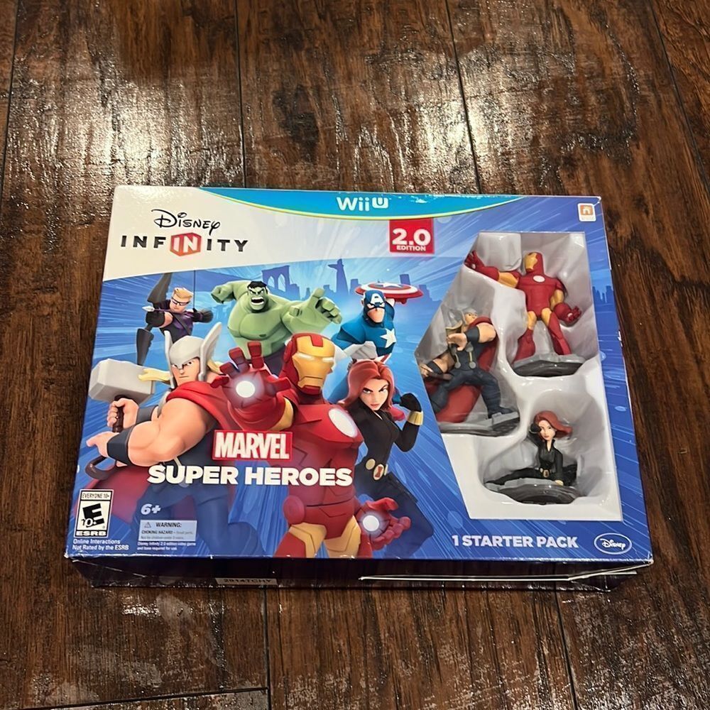 Disney Infinity Marvel Super Heroes Game Starter Pack Wii U Brand New Avengers
